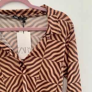 NWT Zara Mesh Polo